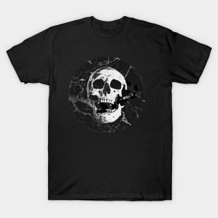 Halloween, aesthetics, skull, devil, ghost, spooky, creepy, skeleton, moon, marble, butterfly, retro, vintage, gothic, horror T-Shirt